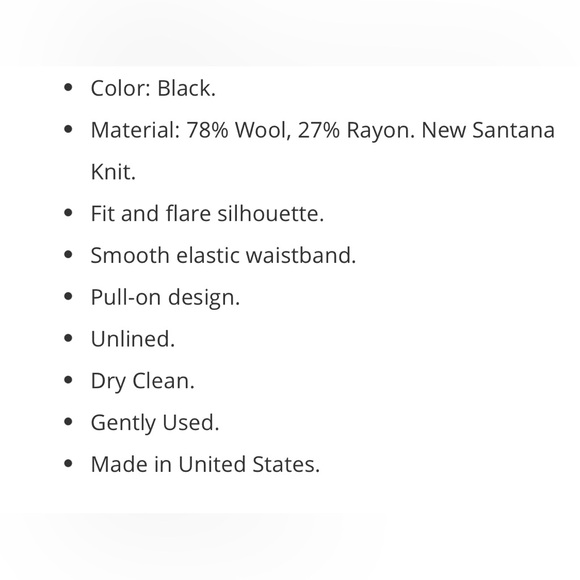 ST. JOHN black ribbed Santana knit fit & flare skirt - Picture 6 of 9